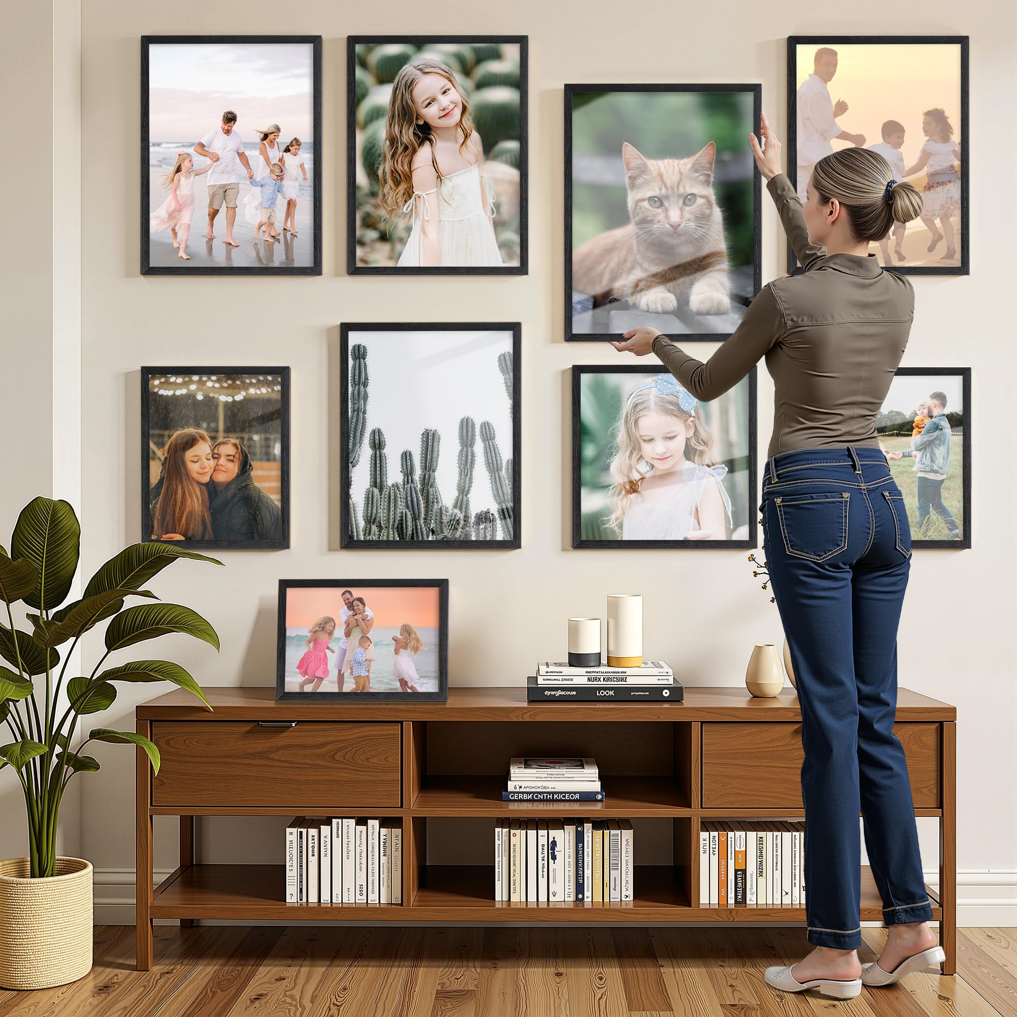 Amazon.com - Heimlove 4x9 Picture Frame, High-End Natural Oak 4 x