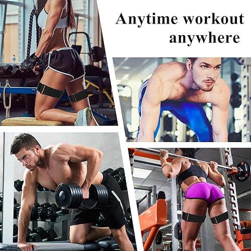 Miniatura 7 de TIESOME 2 bandas de oclusión para mujer, glúteos para construcción de cadera, restricción de flujo sanguíneo, bandas de resistencia para glúteos,