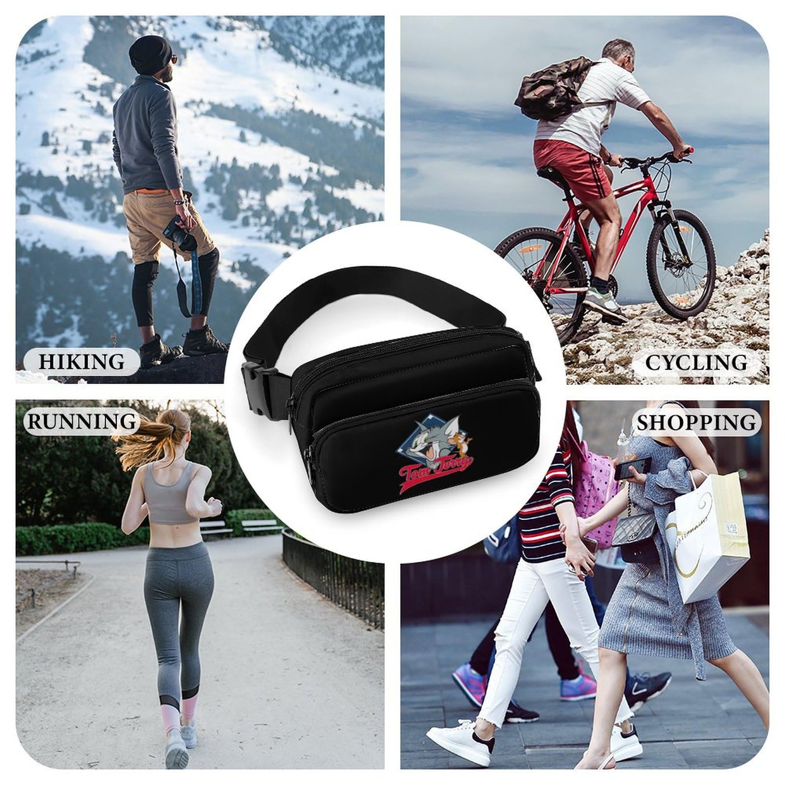 Amazon.co.jp: トムとジェリー ウエストバッグ ウエストポーチ メンズ