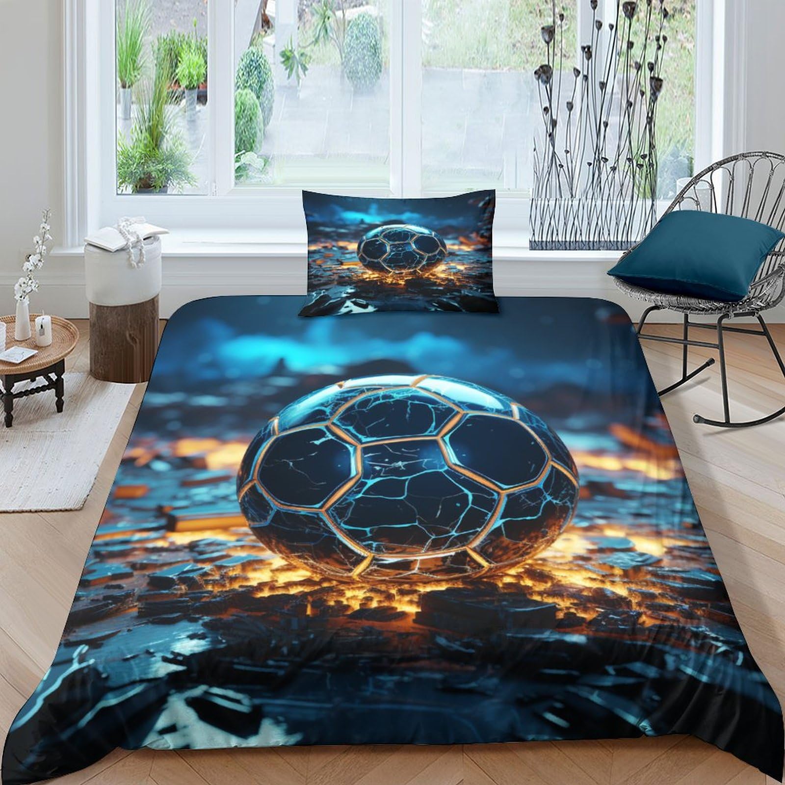 Football Housse de Couette Sport pour Transformer la Chambre Enfant Junior