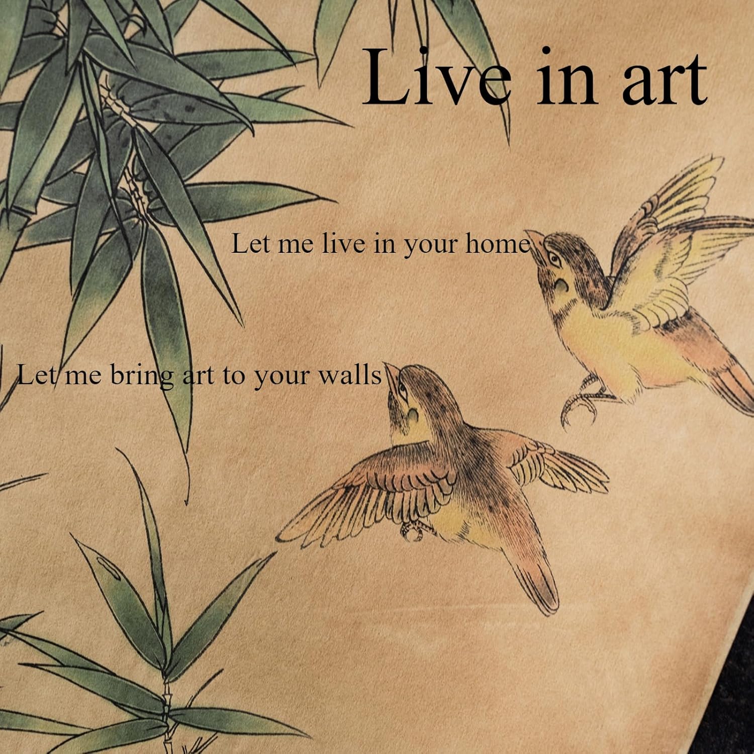 Wall Scroll Hanging Painting Decor, Chinese Traditional Art Set of 4 Vintage Flower Paintings Ancient Painting Replica, Plum Orchid Bamboo Chrysanthemum