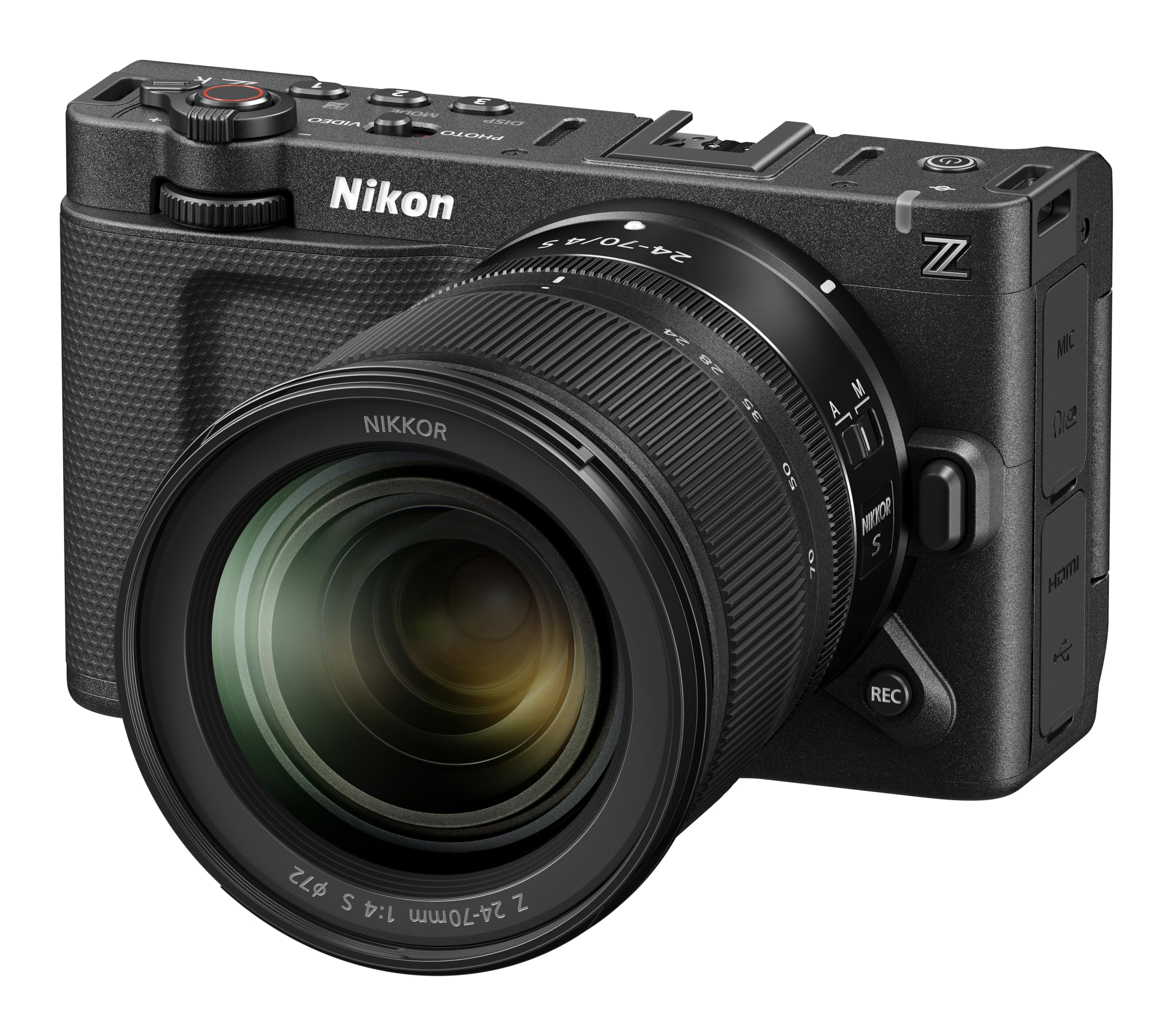 Nikon ZR Cinema Camera Body+ Z 24-​70 f/​4S +​256 GB CF, Full-​Frame 6K/​60p, Codec RED R3D NE, Audio 32-​Bit Float, Monitor Touch 4", Stabilizzazione 5 Assi, Ideale per Videomaker Professionali