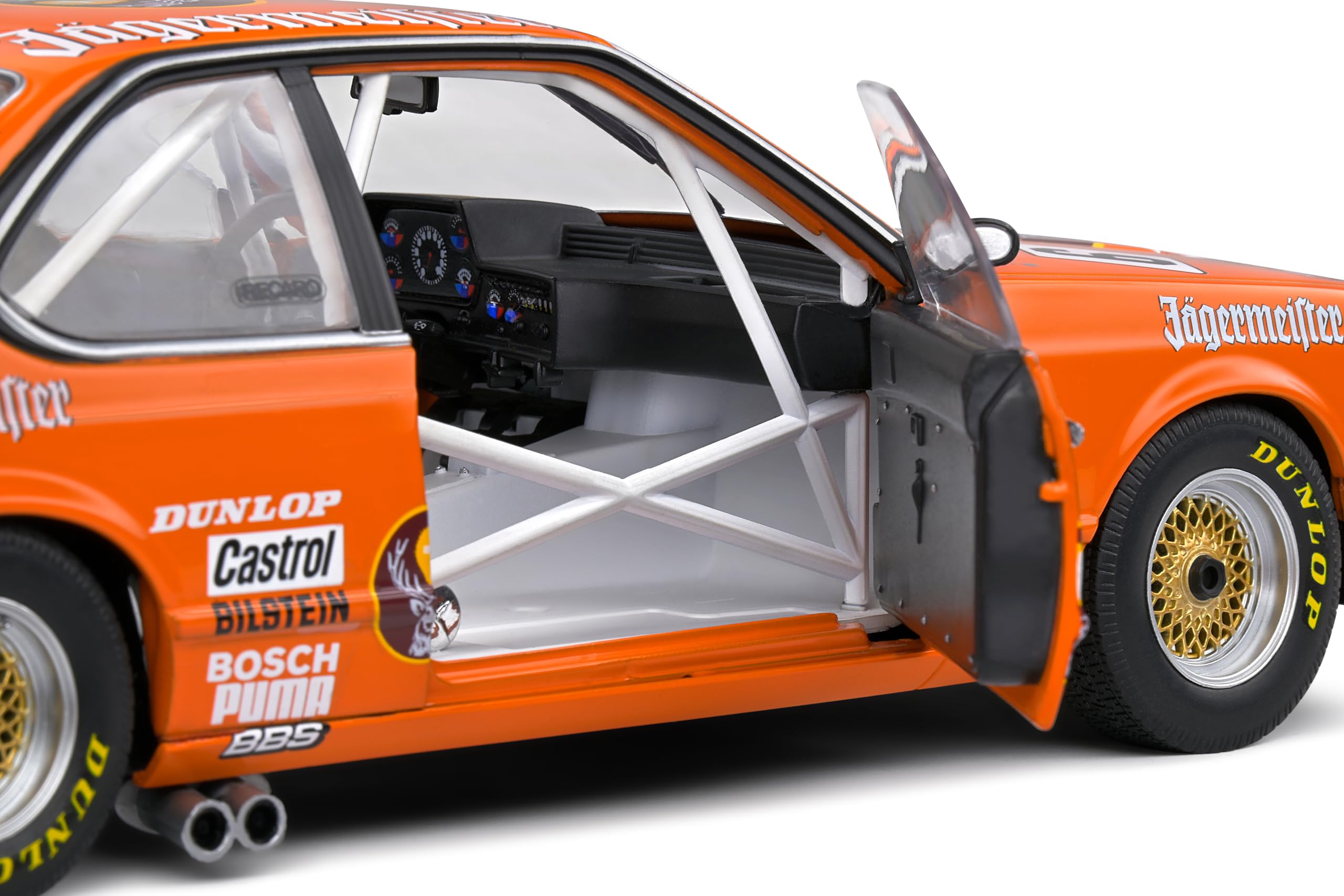 Solido BMW 635 CSi (E24) #6 ETCC 1984 (orange) – Hochwertiges Diecast Modellauto im Maßstab 1:18, legendäres Tourenwagen-Rennfahrzeug für Sammler & Motorsport-Fans