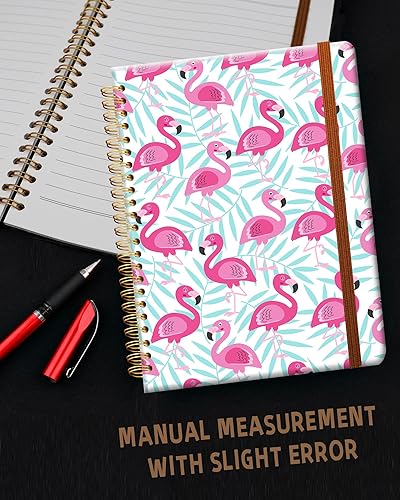 Miniatura 5 de ZHIZHEND Cuaderno de escritura en espiral a rayas, diario universitario forrado de tapa dura A5 para mujeres y niñas, encuadernación fuerte de doble