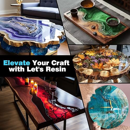 Miniatura 7 de ResinAngel Kit de resina epoxi de 2 galones con bomba, relación de mezcla 11, sin burbujas y resistente a los rayos UV, resina transparente para