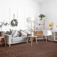 Vista 2 de Sorbus Losetas de suelo de madera veteada, esteras de espuma EVA entrelazadas, losetas de 3/8" de grosor para suelos de madera, esteras de ejercicio