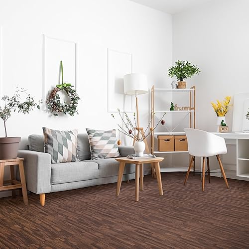 Miniatura 2 de Sorbus Losetas de suelo de madera veteada, esteras de espuma EVA entrelazadas, losetas de 38" de grosor para suelos de madera, esteras de ejercicio