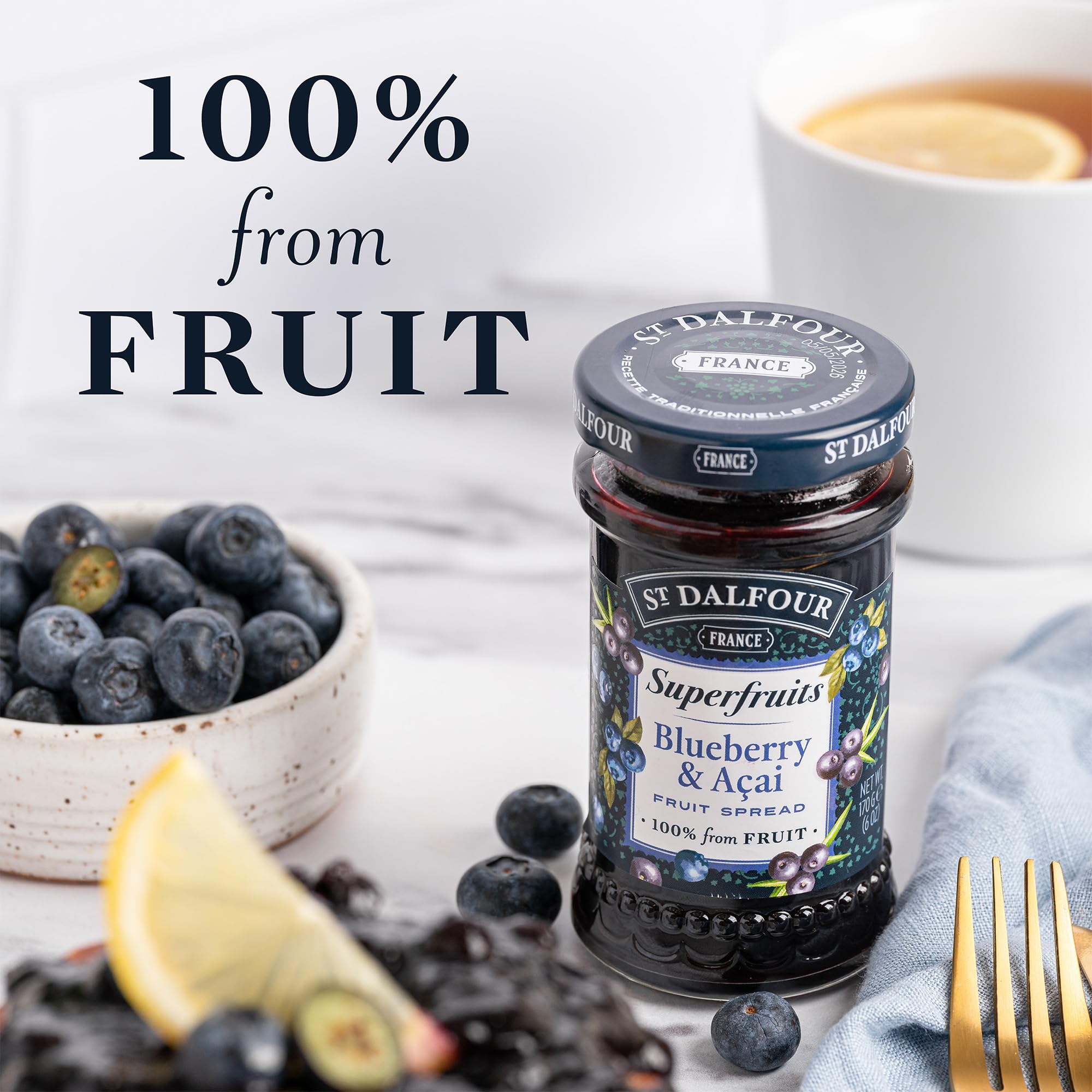 Amazon.com: St. Dalfour Superfruits Blueberry & Acai Fruit Spread
