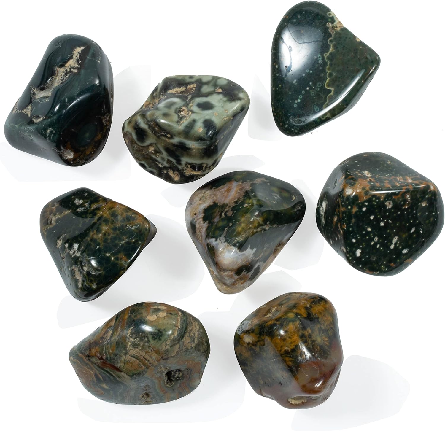 | Tumbled Stones | Orbicular Jasper | 1/2 LB | Bulk Crystals, Healing Stones, Spiritual Gifts for Women, Reiki, Chakra, Witchcraft, Yoga, Meditation Accessories | Tumbled Stones | Orbicular Jasper | 1/2 LB | Bulk Crystals, Healing Stones, Spiritual Gifts for Women, Reiki, Chakra, Witchcraft, Yoga, Meditation Accessories