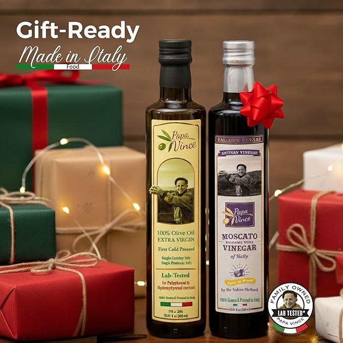 Set de Aceite de Oliva Extra Virgen y Vinagre Balsámico - Papa Vince miniatura 3