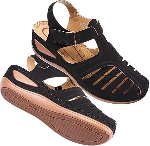 Sandals Womens Summer Wedge Sandals For Women Dressy Sandals Closed Toe Sandal Women Platform Outdoor Ankle Strap Beach Sandals Boho Sandals Ladies