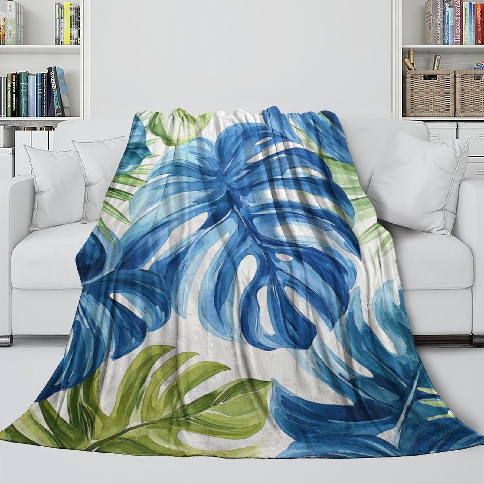 kaiyun Monstera-Bltter Decke,Pflanze Perfect Sofabettbezug  50x60inch(127x152cm),weich Und Angenehm Anzufassen,geeignet Zum Heizen Der  Ganzen Familie ...