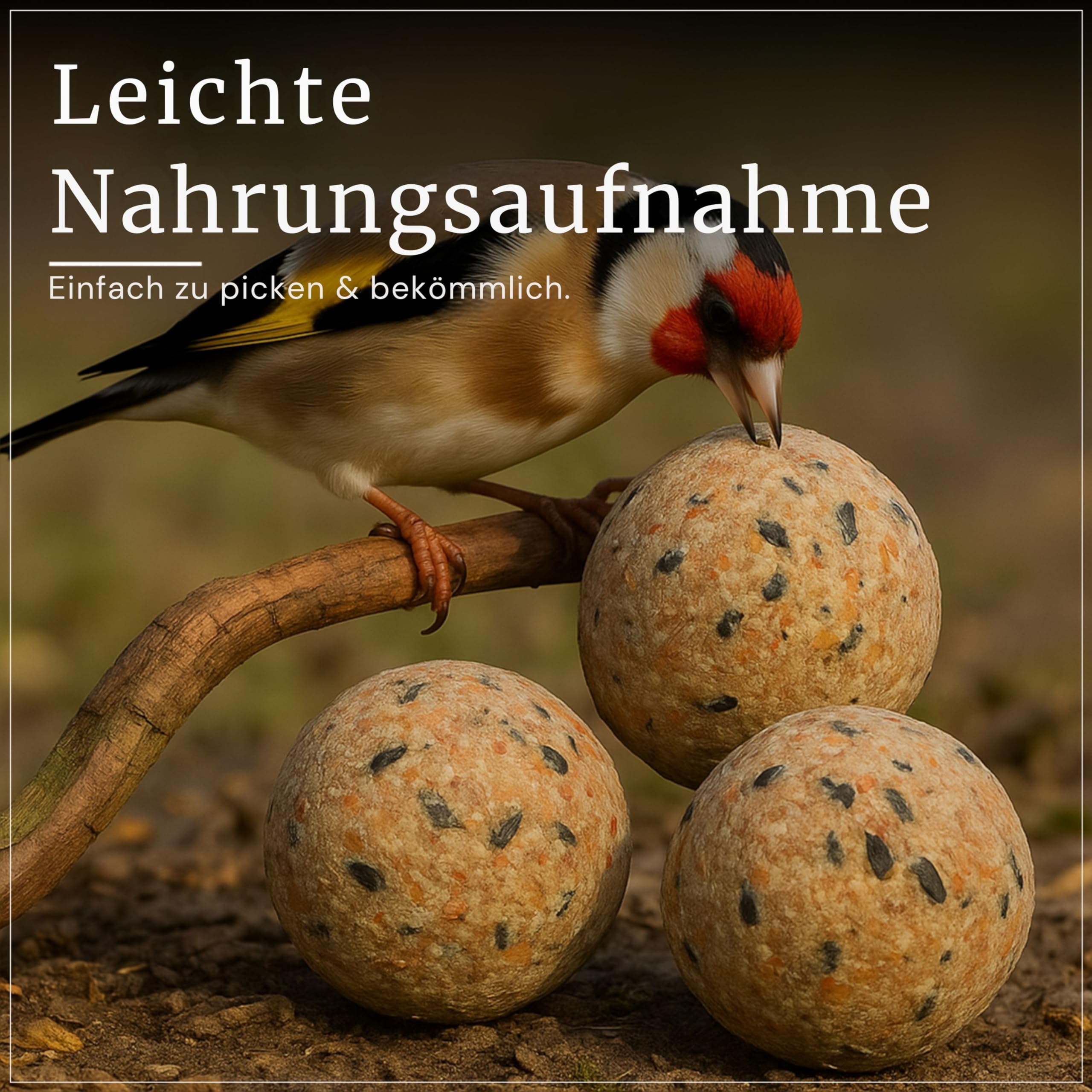 Erdtmanns Meisenknödel ohne Netz 100 Stück 8,5 kg – umweltfreundliches Wildvogelfutter mit Sonnenblumenkernen, Hafer & Talg – Ganzjahresfutter – ohne Plastiknetz & leicht zu verfüttern