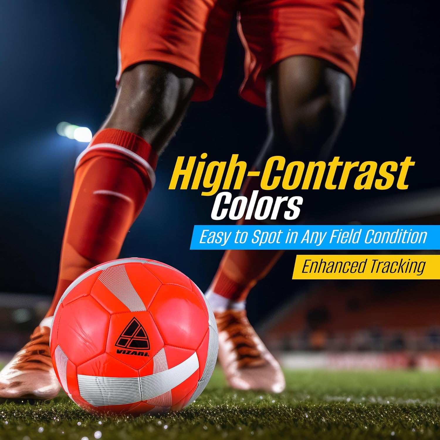 VIZARI Hydra Soccer Ball for Boys | Eye-Catching Outdoor Soccer Ball with Unique Graphics | Durable TPU Casing & Reinforced Rubber Bladder for Maximum Air Retention (Pack of 1, 6 & 12)