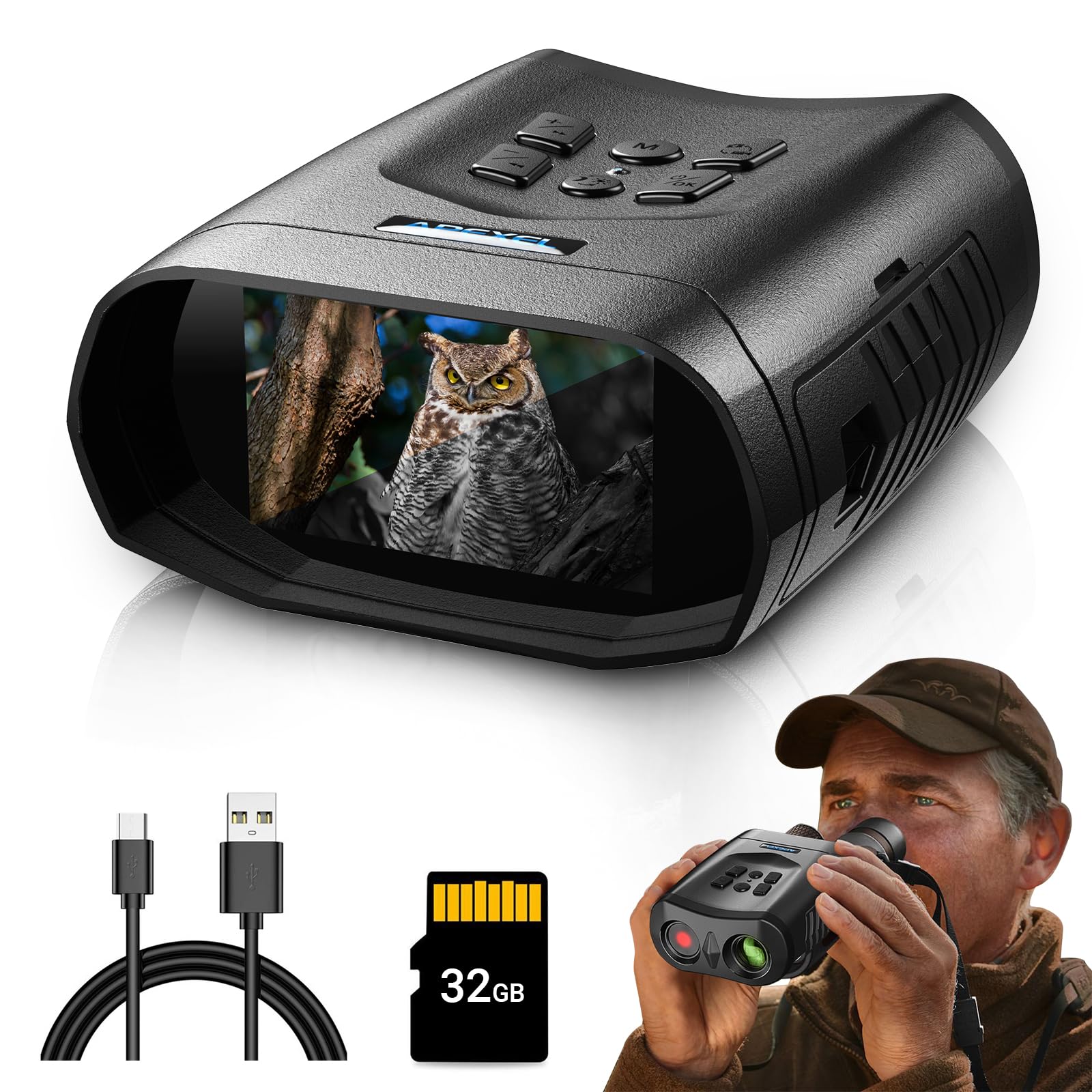 Binocolo Visione Notturna 4K, 36 MP con Zoom Digitale 8X | Zimoce Binocolo Visione Notturna 4K, 36 MP con Zoom Digitale 8X | Zimoce