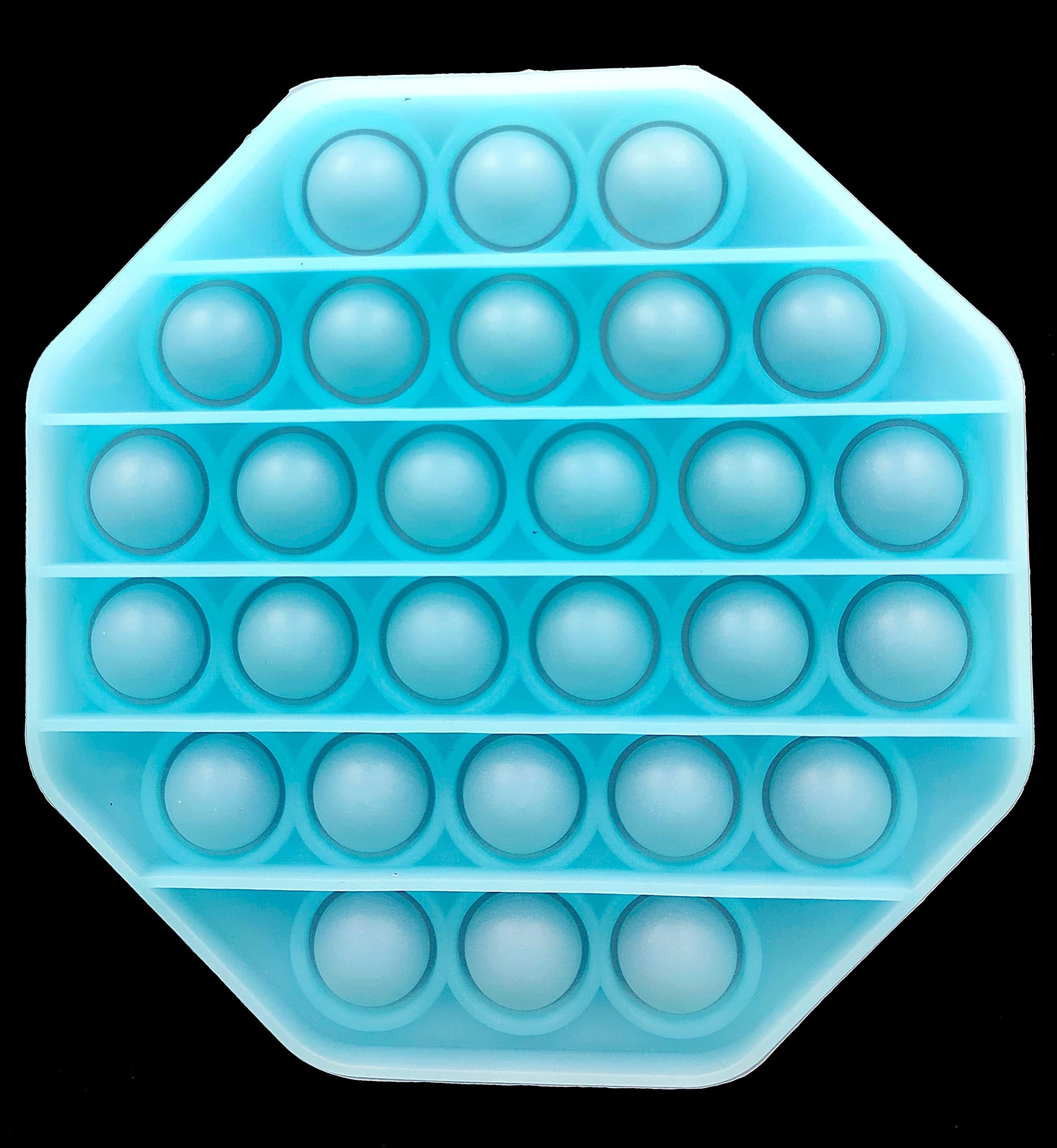 pop it Fidget Toys, pop it Fidget Toy Set | pop its Fidget Toys, Fidget Toys pop it Rainbow, pop it Toy, | poppit Fidget Toy, Rainbow pop it, Push pop Bubble Glow in The Dark (Octagon-Blue)