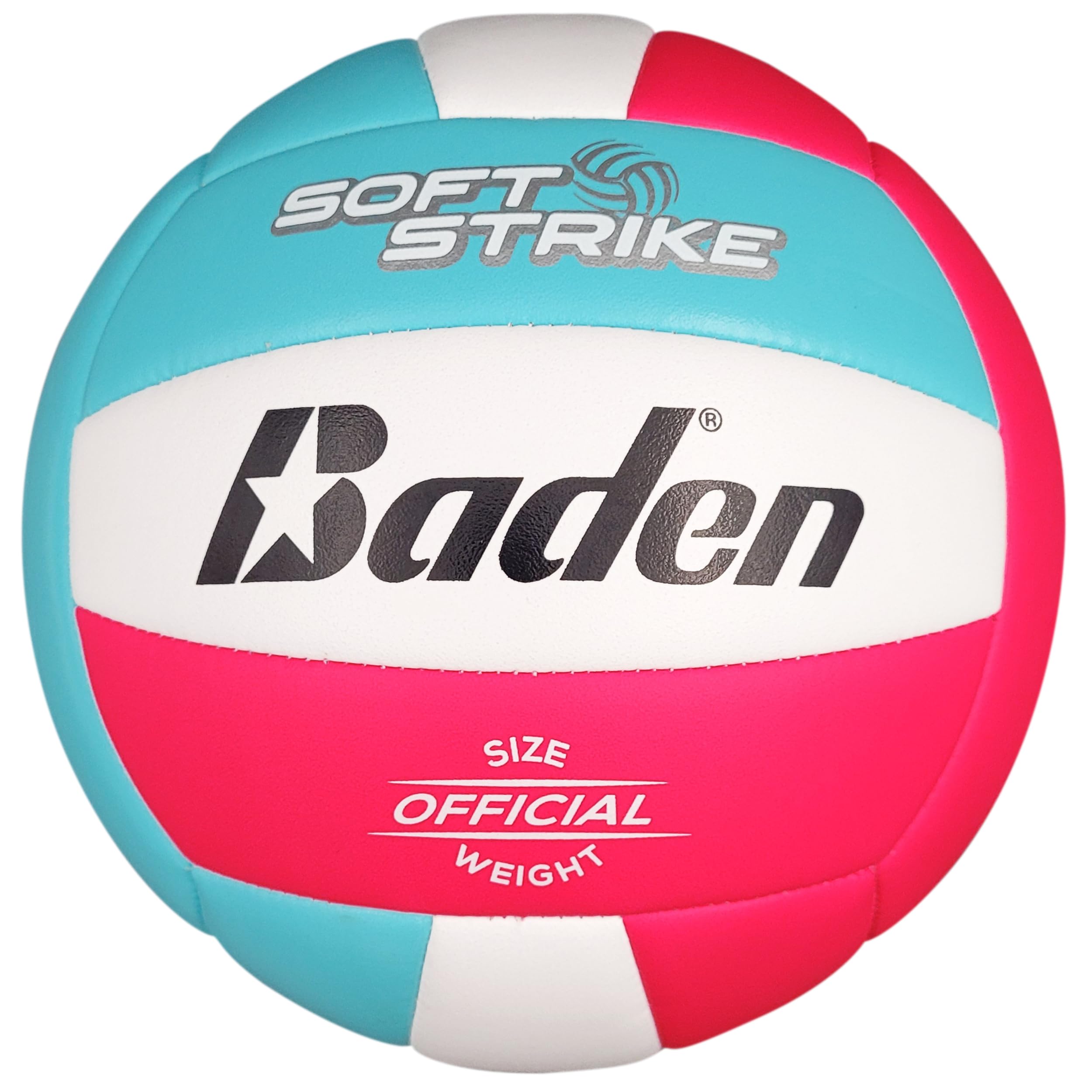 Baden | Soft Strike | Cushioned Synthetic Leather Recreational Volleyball | Indoor/Outdoor for Beginners & Youth | Official Size