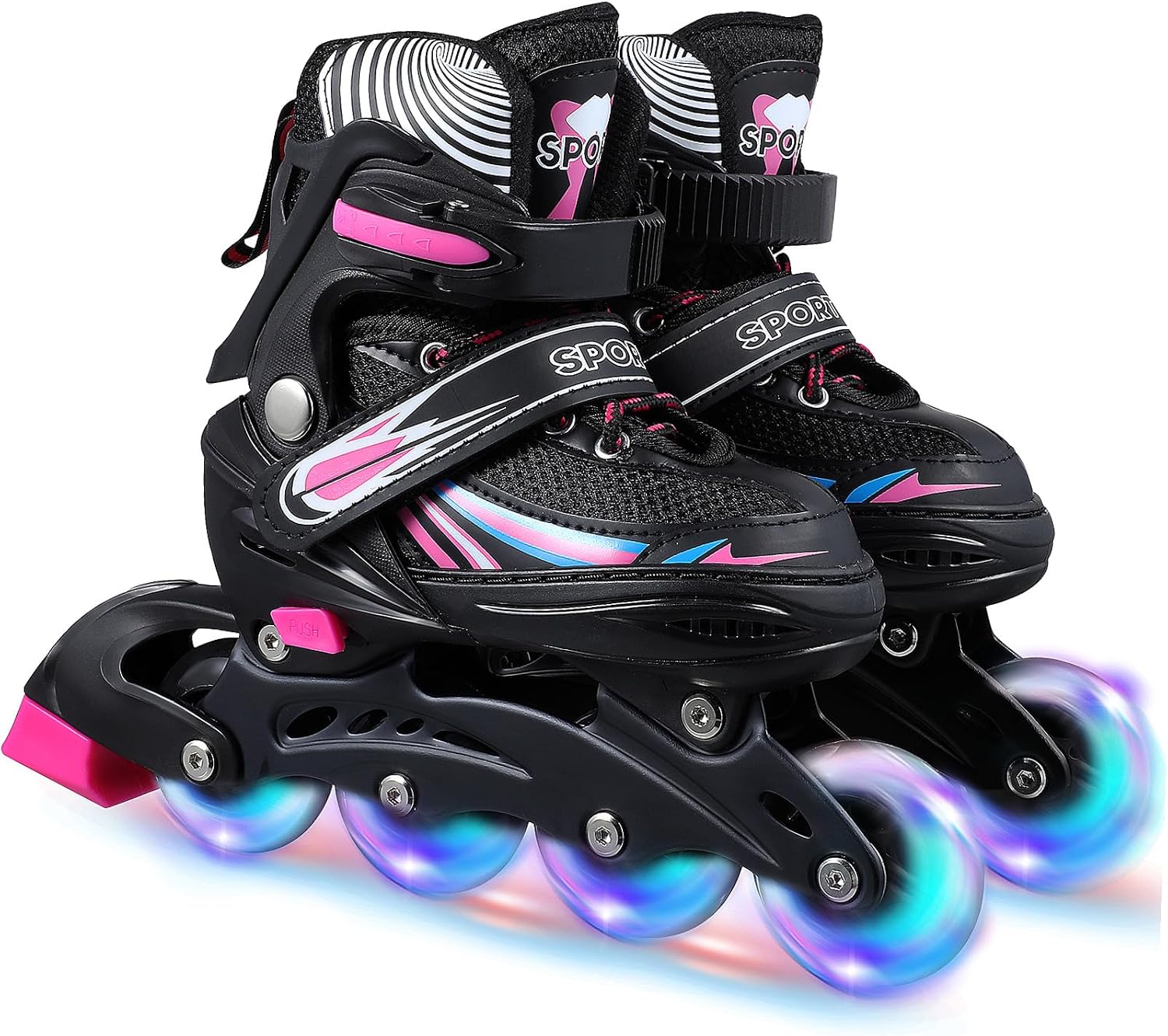 Toyvian 1pair Inline Skates for Men and Women Inline Hockey Skates Comfortable Fit and Stylish Design Suitable for Adults and Youth Storage Bag