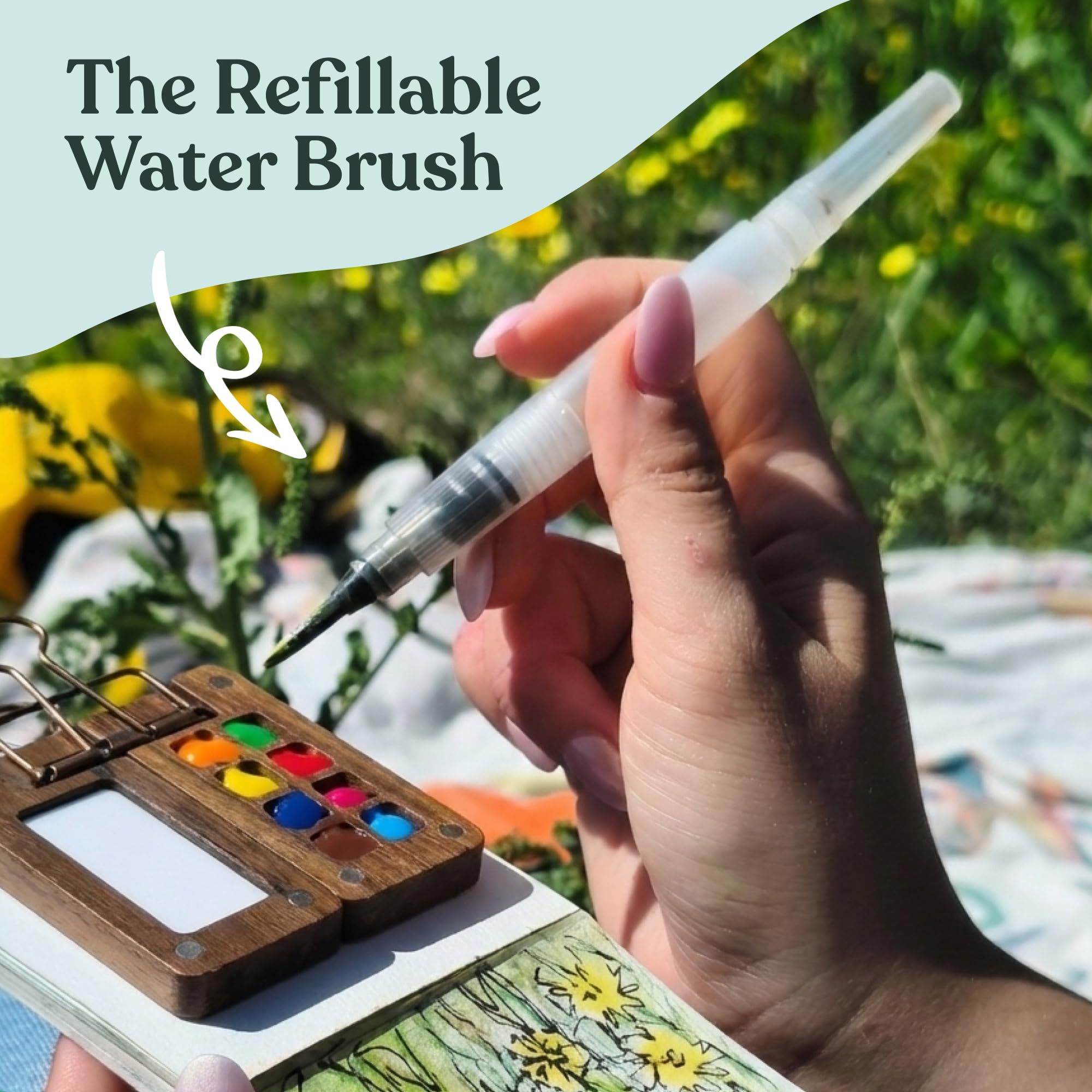 Tobios Watercolor Brush Pens – Refillable Water Pens -2
