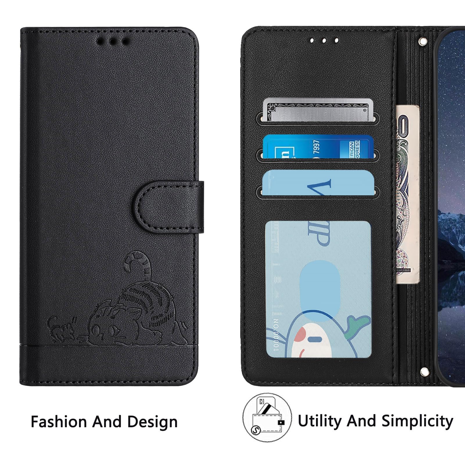 INF Custodia A Portafoglio In Pelle PU Nera Compatibile Con Xiaomi 13 Con Supporto Chiusura Magnetica E Cinturino Da Polso 7314280981441