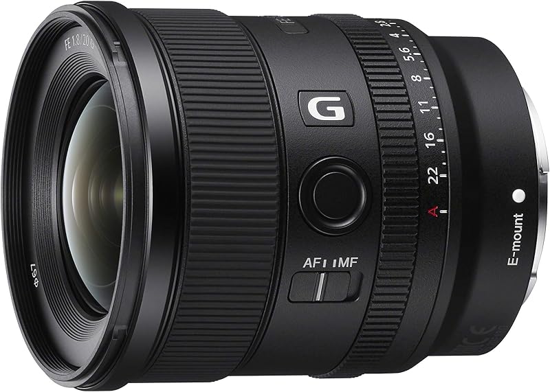 Sony FE 20 mm F1.8 G Lente G ultra gran angular de gran apertura y fotograma completo SEL20F18G (renovado)