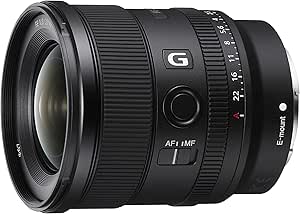Sony FE 20mm F1.8 G Full-Frame Large-Aperture Ultra-Wide Prime Angle G Lens, Model: SEL20F18G,Black