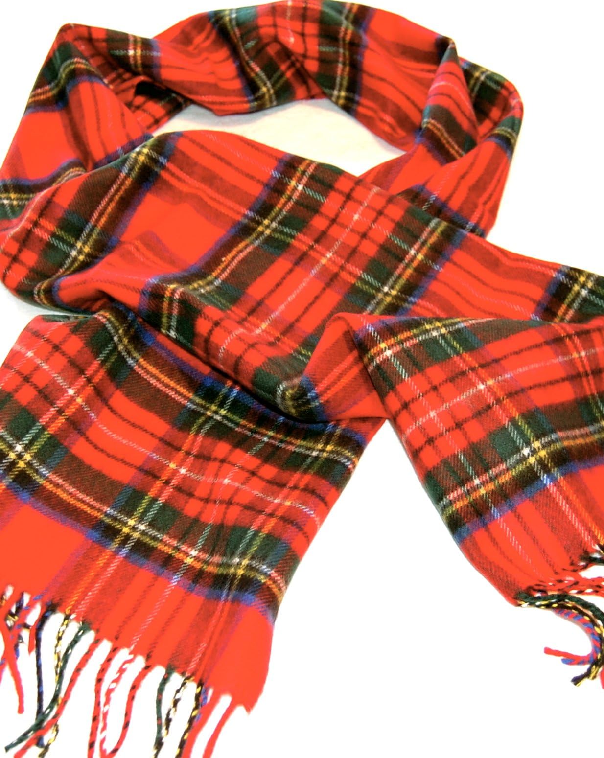 100% Cashmere Scarf (Royal Stewart Plaid)