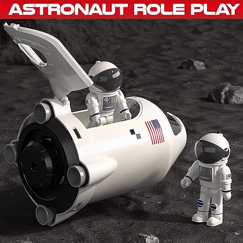 Miniatura 6 de Juguetes de cohete para niños | Modelo de juguetes de transbordador espacial con figuras de astronauta | Juguetes espaciales para niños de 3, 5, 8,