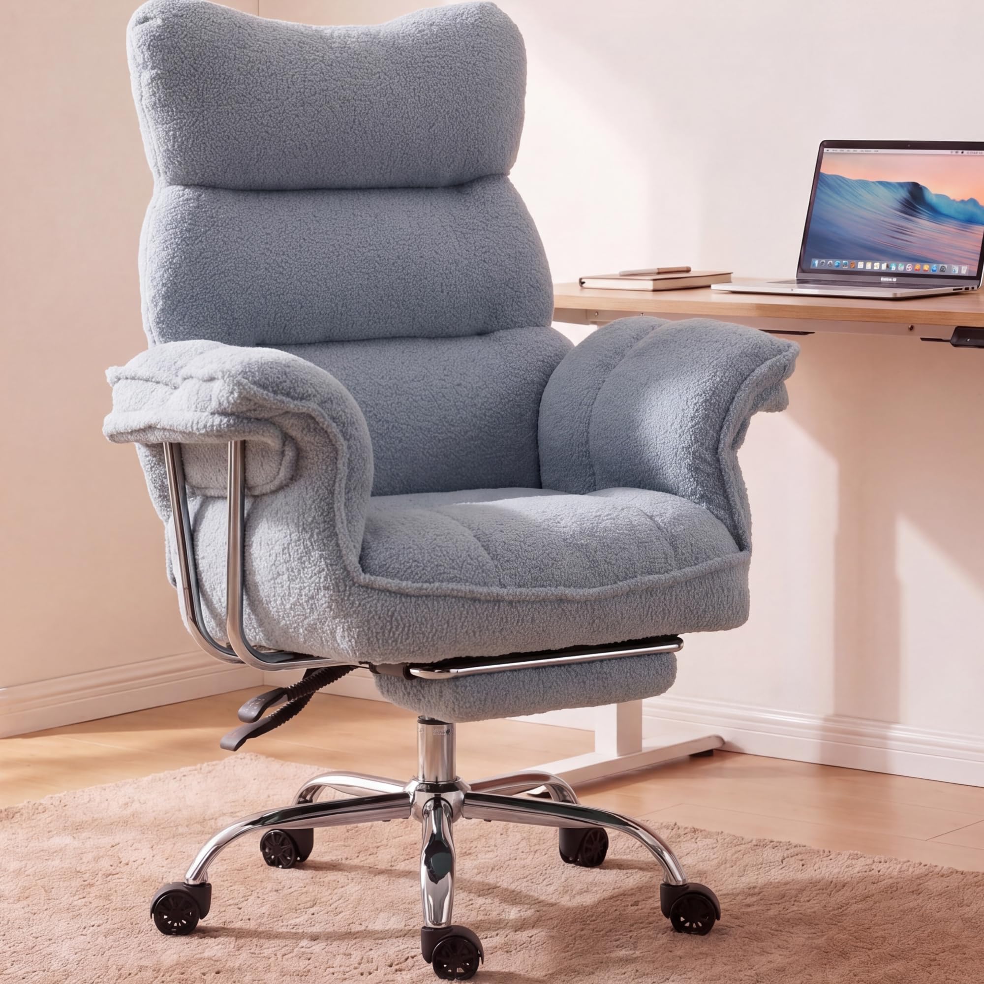 Dowinx Teddy Fleece Blue Chair