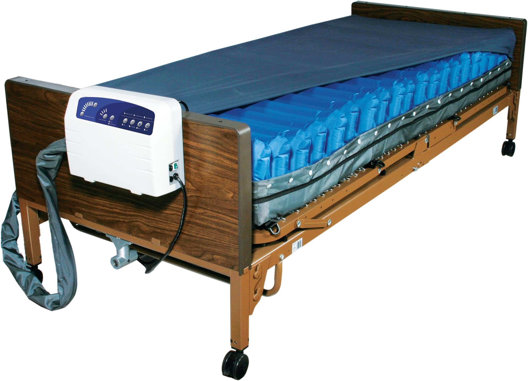 14029 Med-Aire Low Air Loss Mattress Replacement System with Alternating Pressure, Blue
