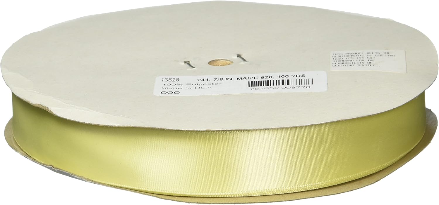 Schiff Ribbons 244-5 7/8-Inch Polyester Single Face Satin Ribbon, 100-Yard, Sapphire