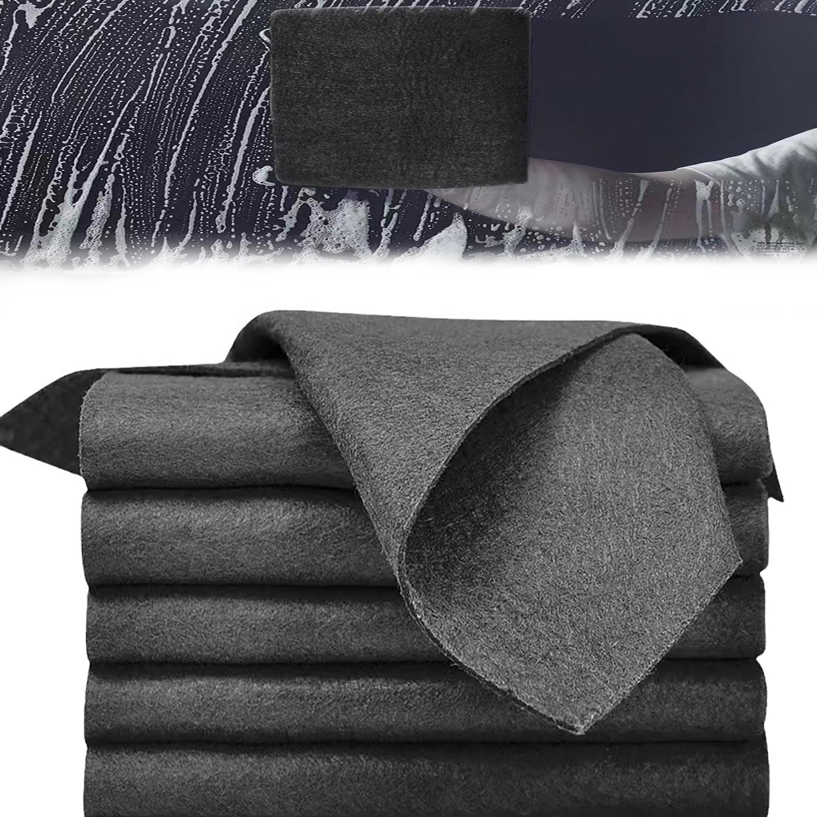 Ssenty 5Pieces Thickened Magic Cleaning Cloth, Thick Glass Cleaning Rag, Magic Cleaning Cloth, No Streaks, Microfiber Magic Cleaning Wipes, Lint-Free Cloth