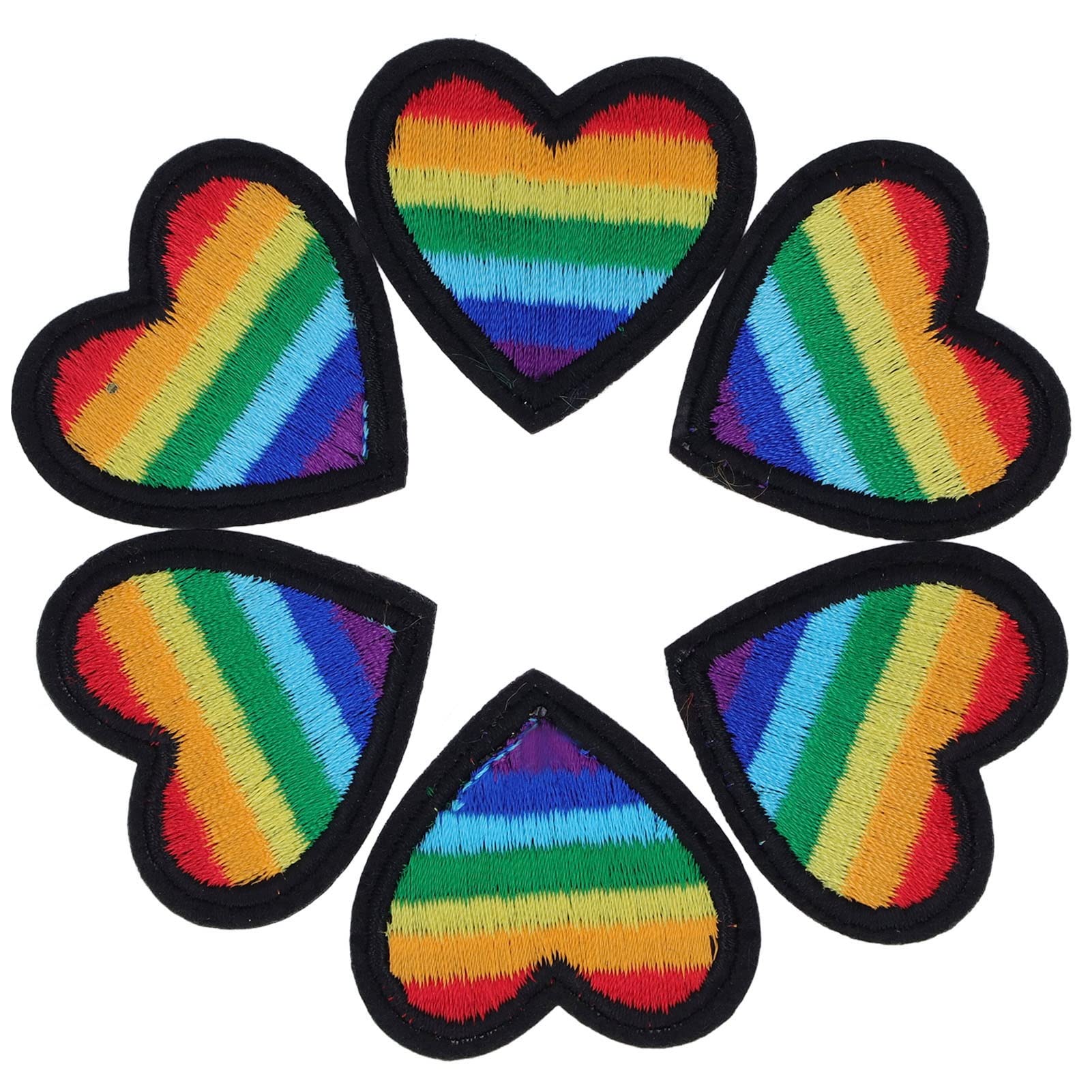 ANKROYU Toppa ricamata, applique, adesivo in stoffa, cuore