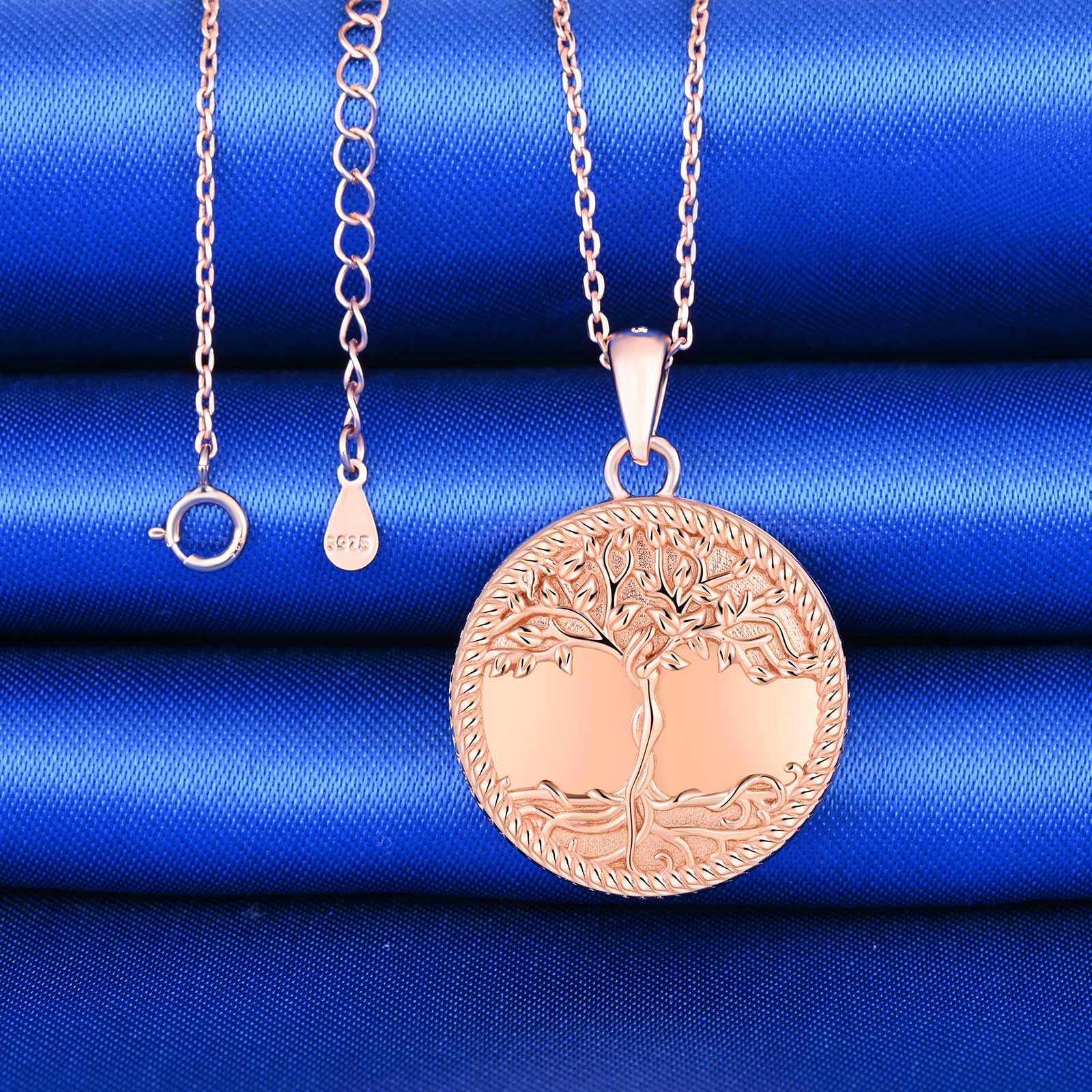 Collane Ciondoli Foto da donna ragazza Collana Medaglioni in argento 925 Fotografia Ciondolo Albero della Vita personalizzato Pendenti aperto amuleto rotondo di moda