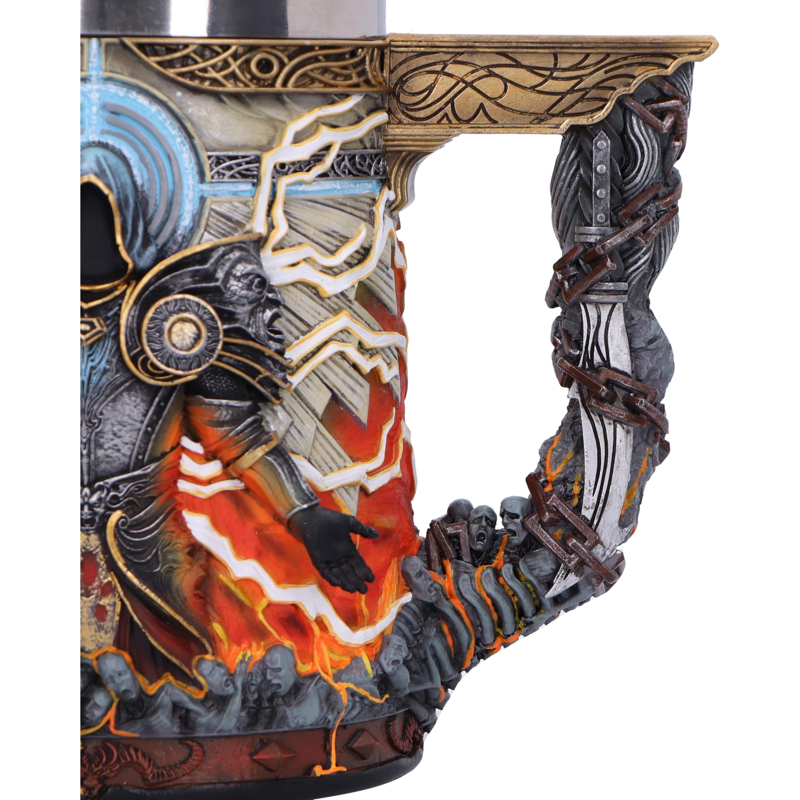 Nemesis Now Diablo® IV Inarius Jarra de 15,5 cm, resina, coleccionable Diablo IV, inserto de acero inoxidable, fundido en la mejor resina, pintado a mano por expertos