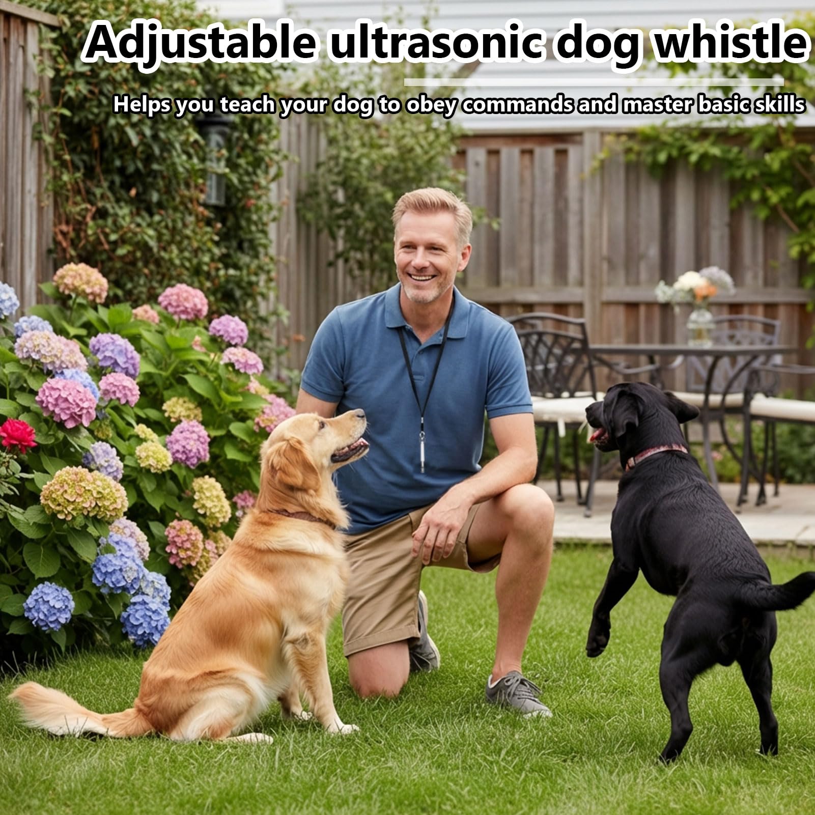 Sifflet Ultrason Chien Anti Aboiement, 2 pièces Sifflet Ultrason Chien, Sifflet Chien, Sifflet Chien Rappel, Anti Agression Chien, Convient à la Plupart des Races de Chiens, Noir et Blanc.