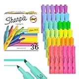 Tank Highlighters, Chisel Tip, 12 Assorted Fashion Colors, Value Pack, 36 Count - For Studying, Note-Taking, School, College, Office, Student & Teacher Supplies