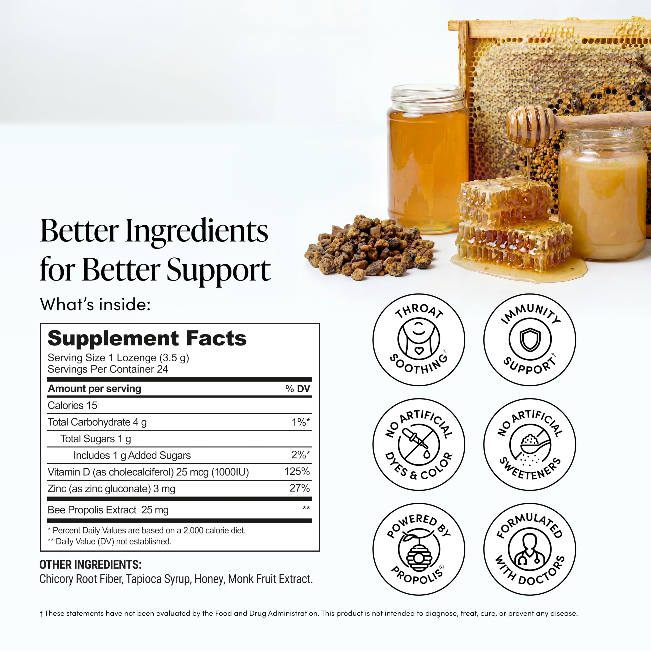 Beekeeper's Naturals Throat Soothing Honey Cough Drops, Honey 24 Ct — Amazon image 5