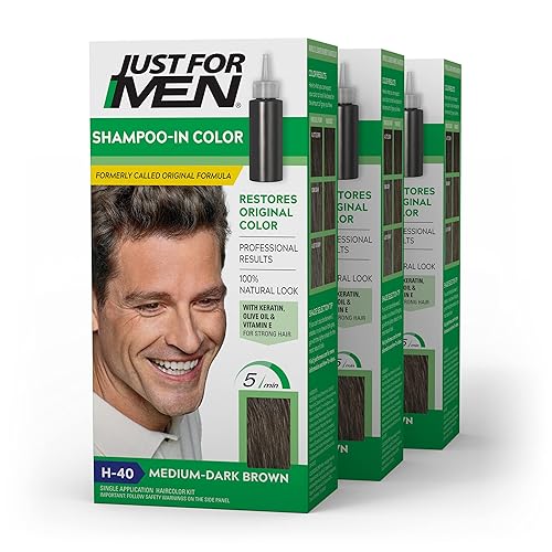 Tintura de cabello para hombres color marrĂłn ceniza H-25 fĂłrmula original paquete de 3 paquete de de 3 marrĂłn Medium-Dark Brown Tintura de cabello para hombres color marrĂłn ceniza H-25 fĂłrmula original paquete de 3 paquete de de 3 marrĂłn Medium-Dark Brown
