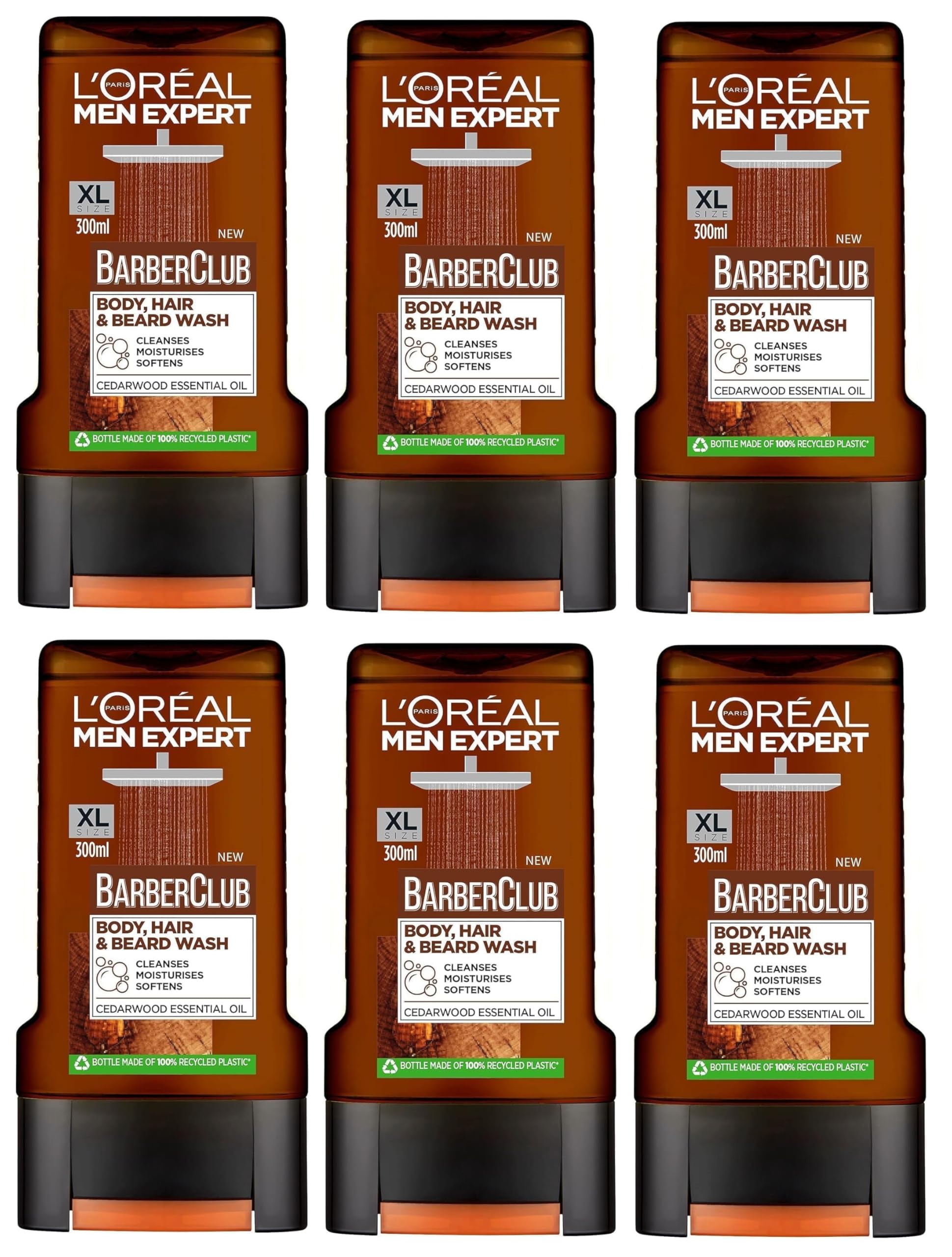 L'Oréal Men Expert Barber Club Body, Hair & Beard Wash 6x300ml