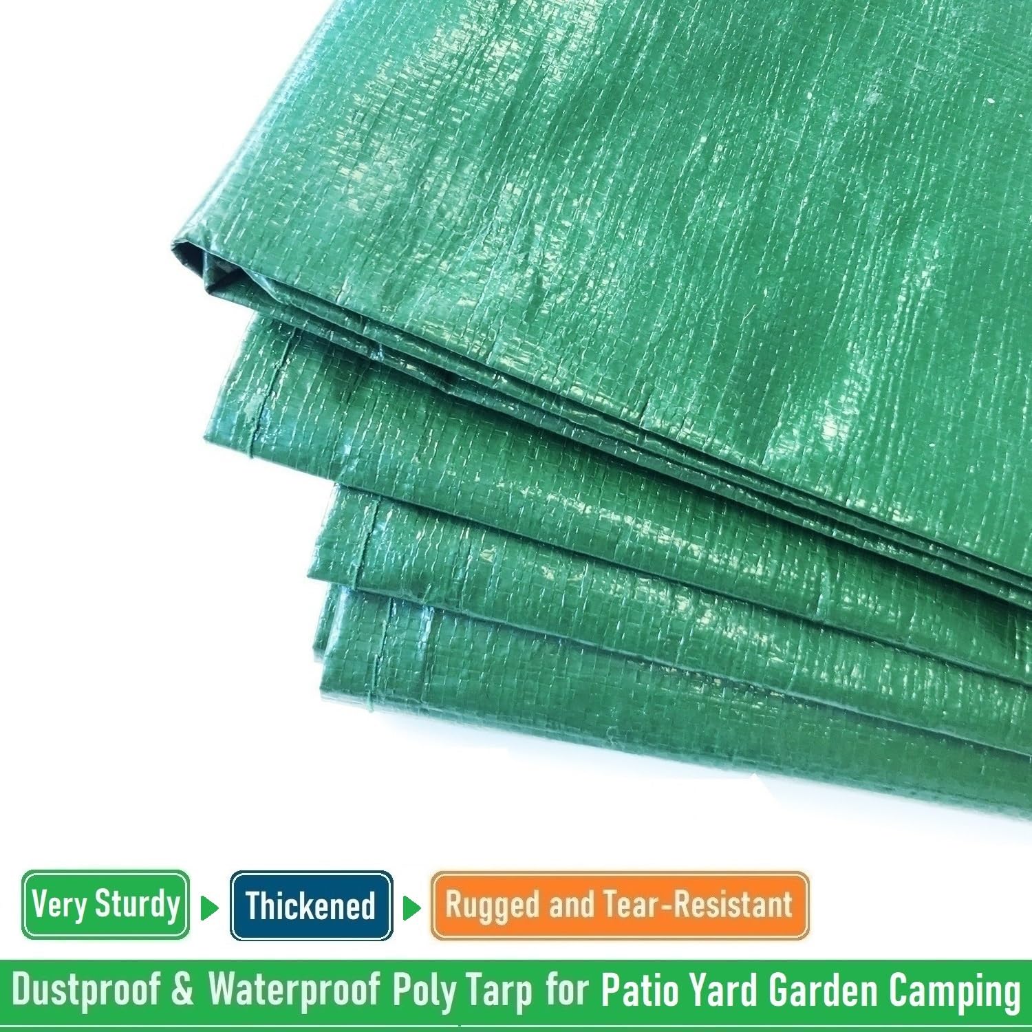 Telone Impermeabile 2,1x2,1m Con 4 Maniglie – Copertura Multiuso Per Giardino E Campeggio