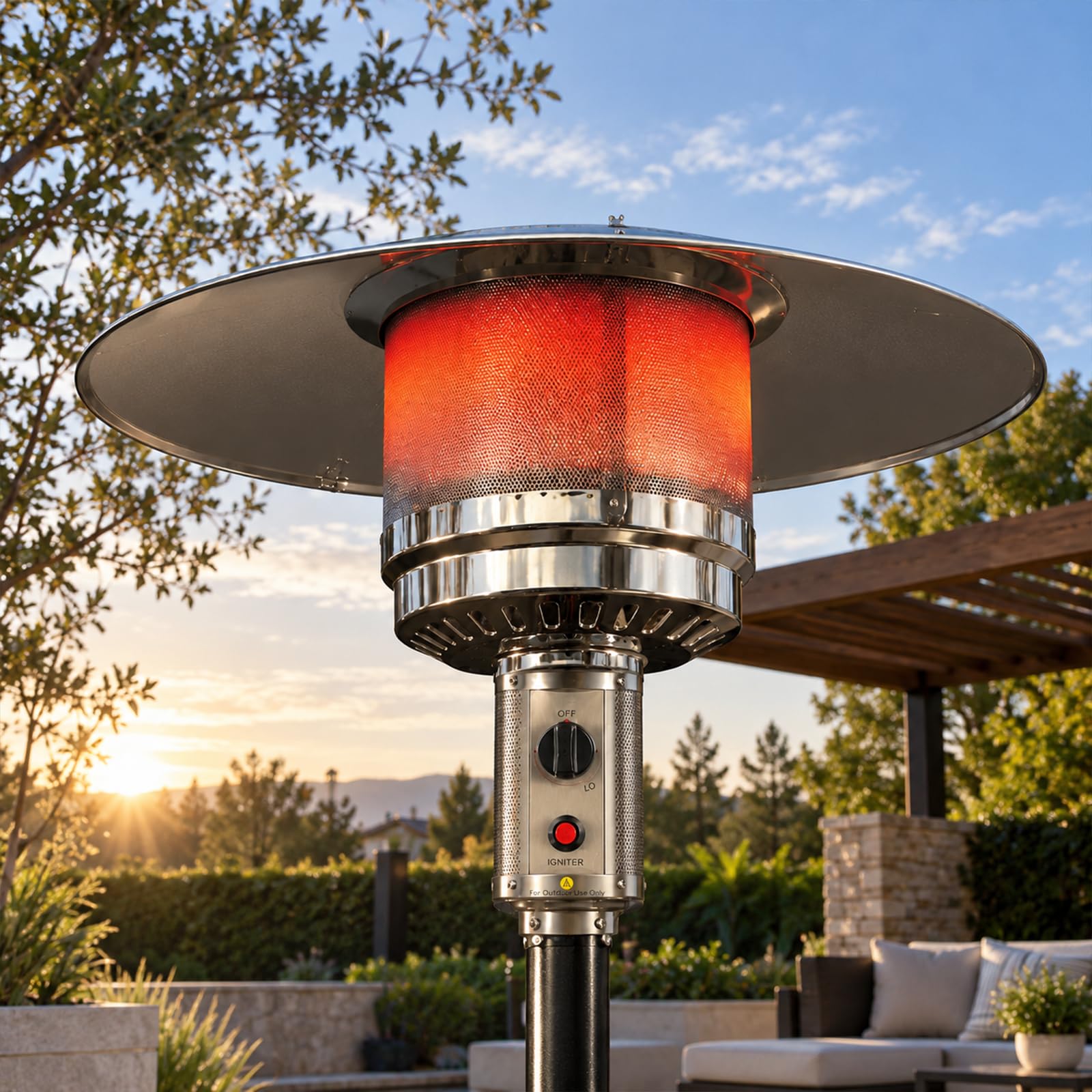 Stainless Steel Patio Heater Burner Head - 48,000 BTU -6 Stainless Steel Patio Heater Burner Head - 48,000 BTU -6