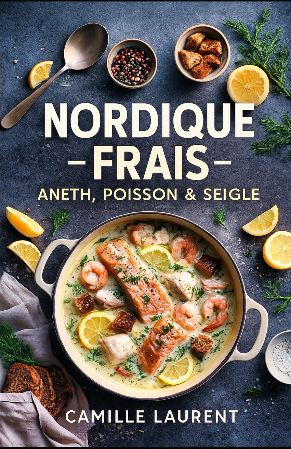 Nordique Frais — Aneth, Poisson & Seigle : recettes de cuisine scandinave faciles et saines: 60 recettes iodées, fraîches et croustillantes, menus ... brunch et apéros nordiques pour le quotidien