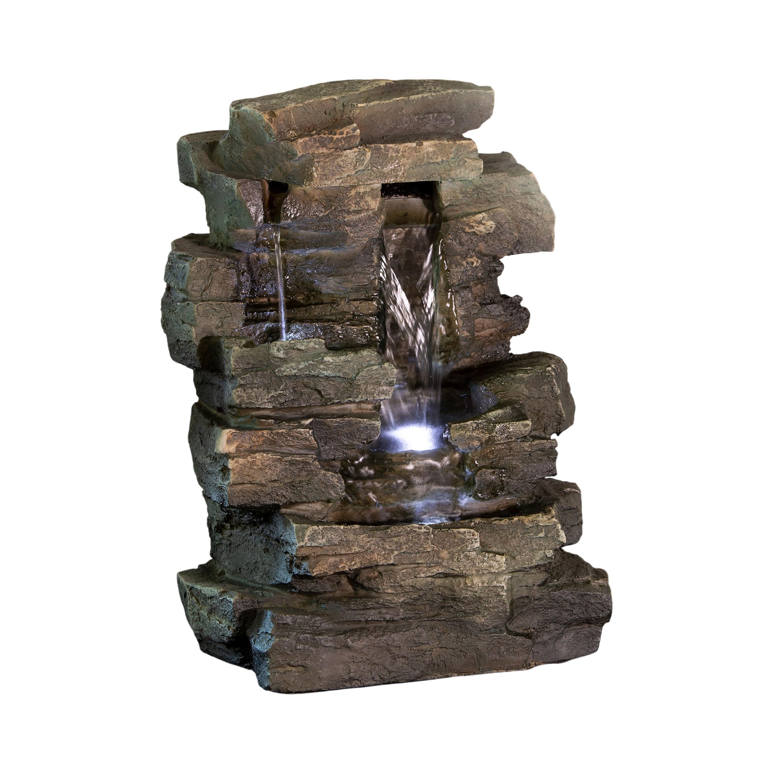 Cascading Tabletop Fountain with LED Lights