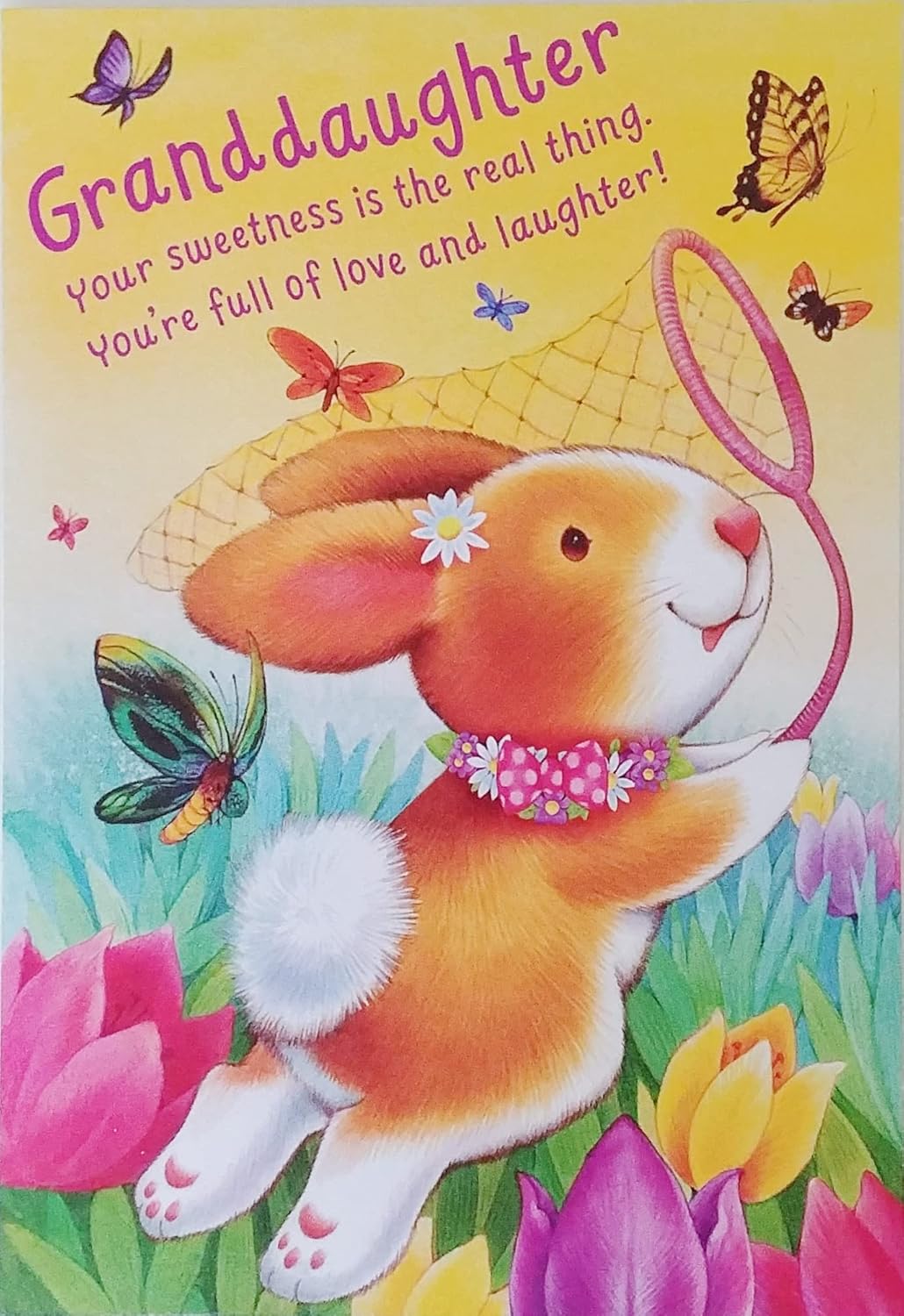Greeting Card Granddaughter Your Sweetness Is The Real Thing - You're Full of Love and Laughter - Happy Easter