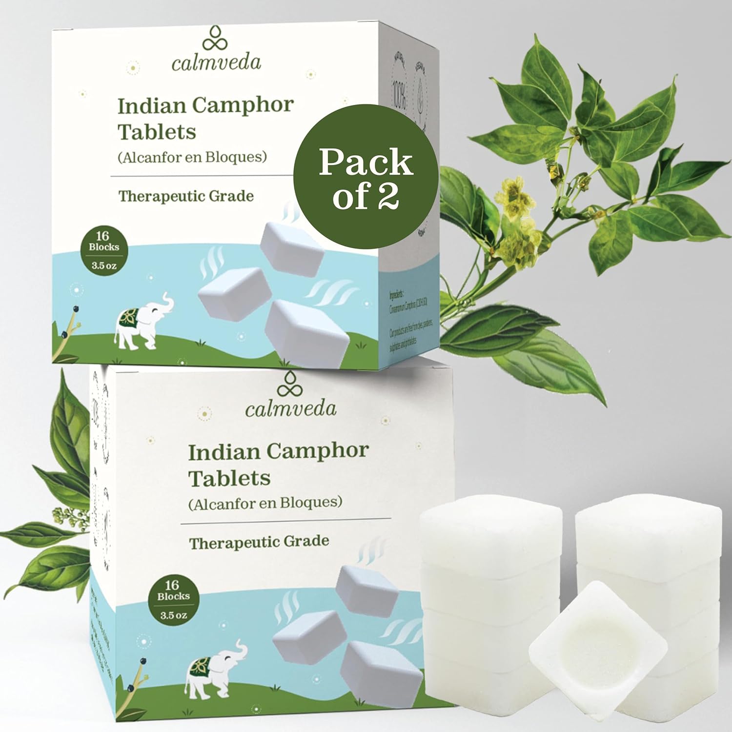 Indian Camphor Blocks Therapeutic Grade (32 Camphor