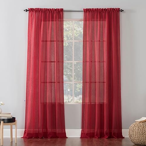 No. 918 - Cortina Erica de textura triturada, gasa transparente