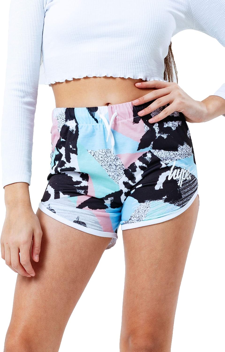 HYPE PASTEL ABSTRACT KIDS RUNNING SHORTS Amazon.co.uk