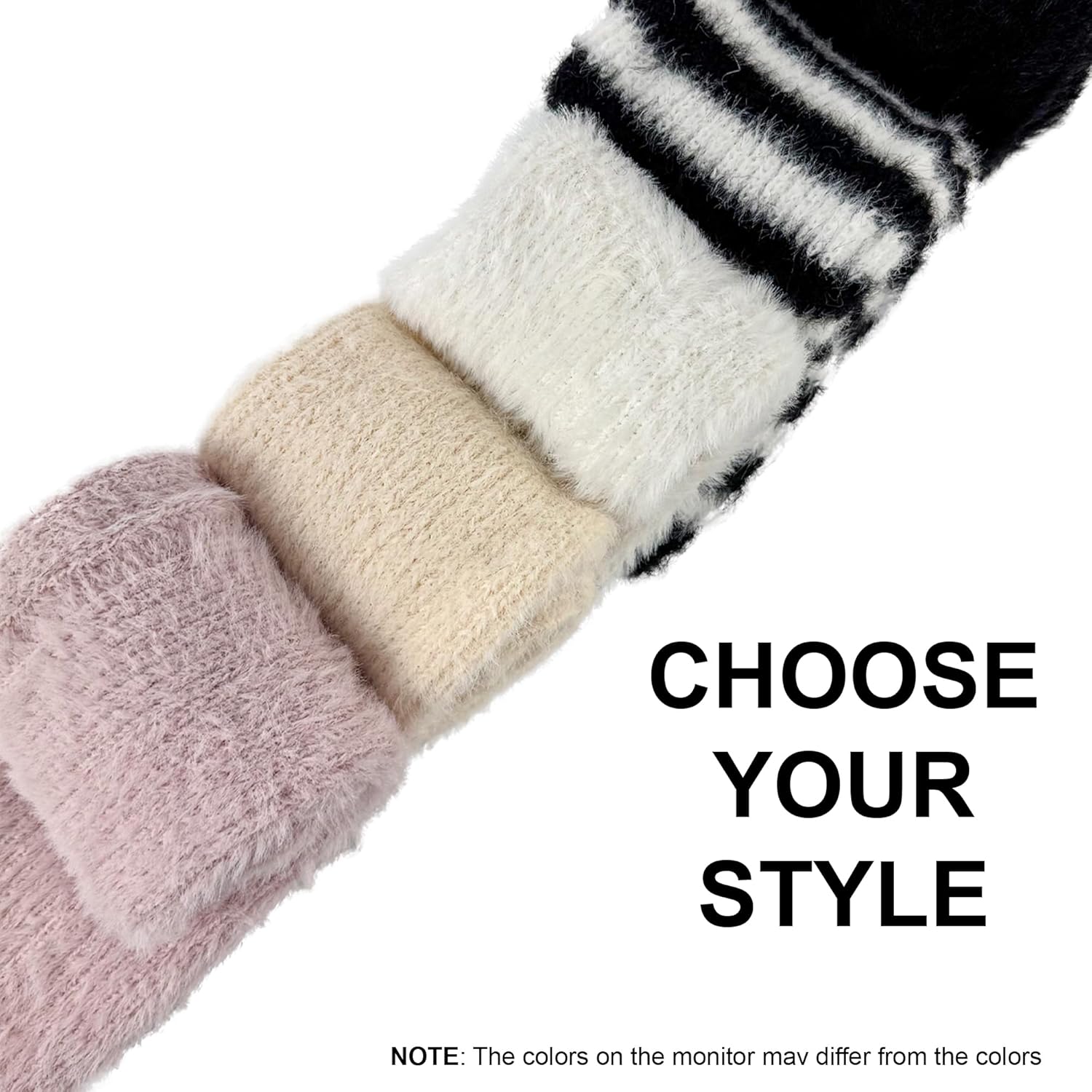 Knit Leg Warmers for Women - Long Wool Boot Ankle Warmers - for Ballet Ice Skating Dance Legwarmers - Image 6