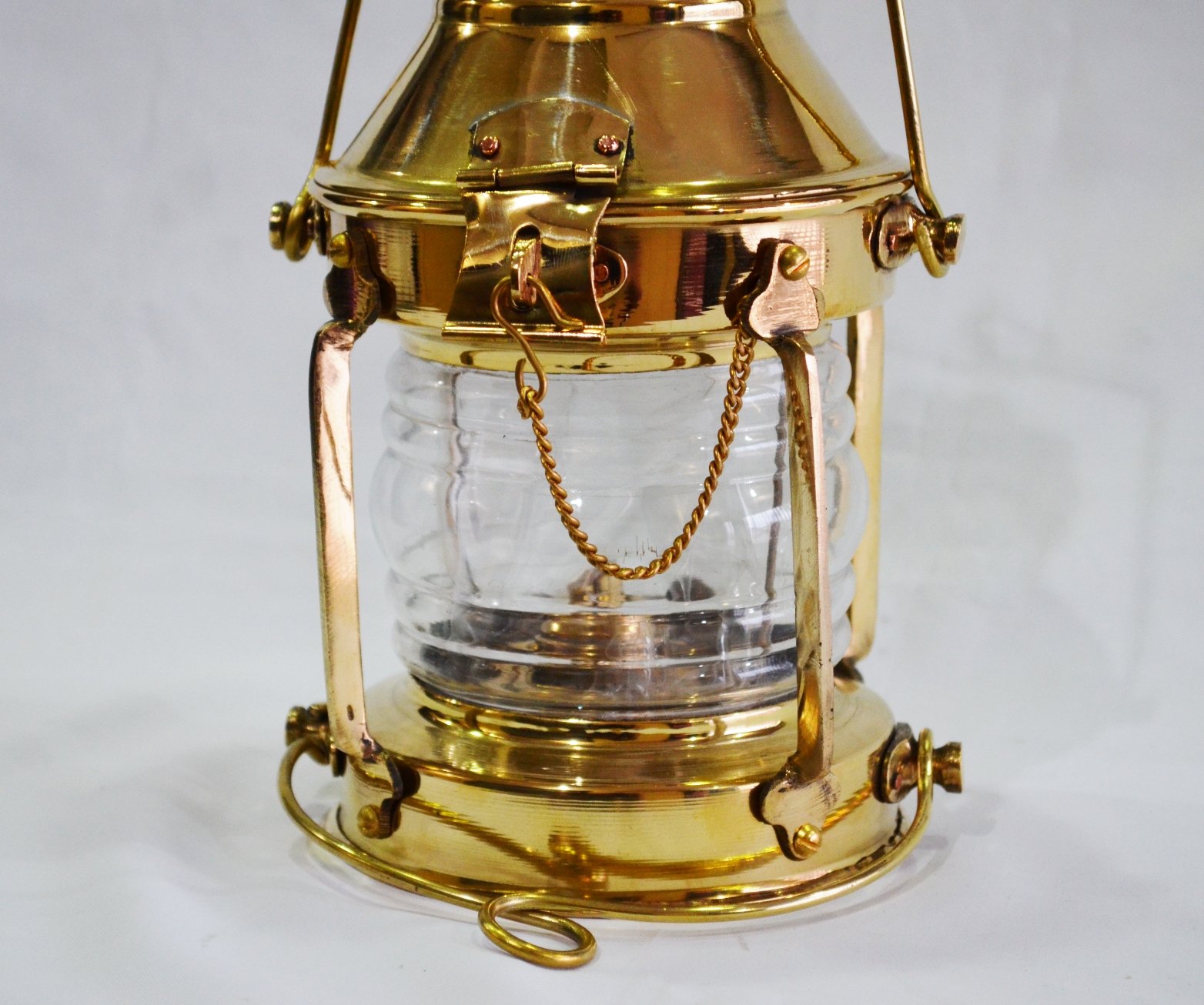 10 pollici Nuovo Stile Vintage Ottone Nave Minatore Nave Lanterna Olio Lampada Marittima